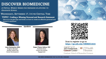 Discover Biomedicine Series: Crafting a Winning Personal and Research Statement